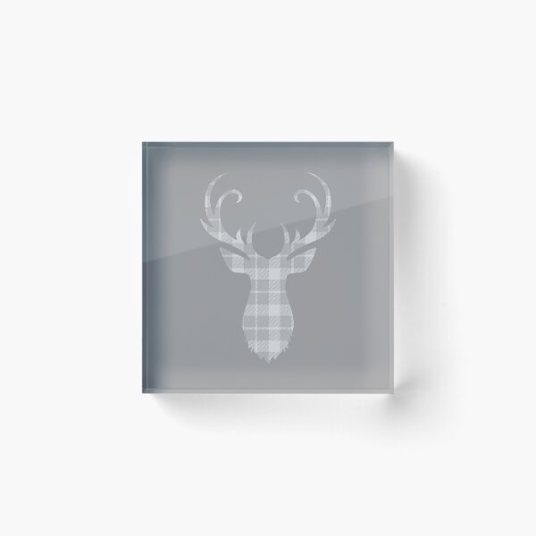 Item preview, Grey Tartan Stag Head designed and sold by DirtyAngelFace Shop.