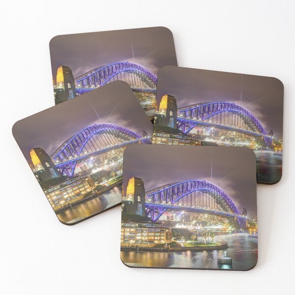 Item preview, Sydney Harbour Bridge Bathed in Blue designed and sold by Blackadder Photography.