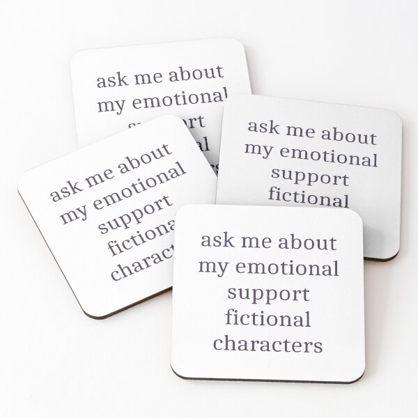 Item preview, Ask me about my emotional support fictional characters [purple] designed and sold by bellatierra.