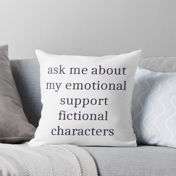Item preview, Ask me about my emotional support fictional characters [purple] designed and sold by bellatierra.