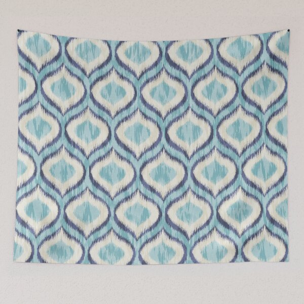 Item preview, Ogee Ikat Capri Blue designed and sold by Zohreh Designs.