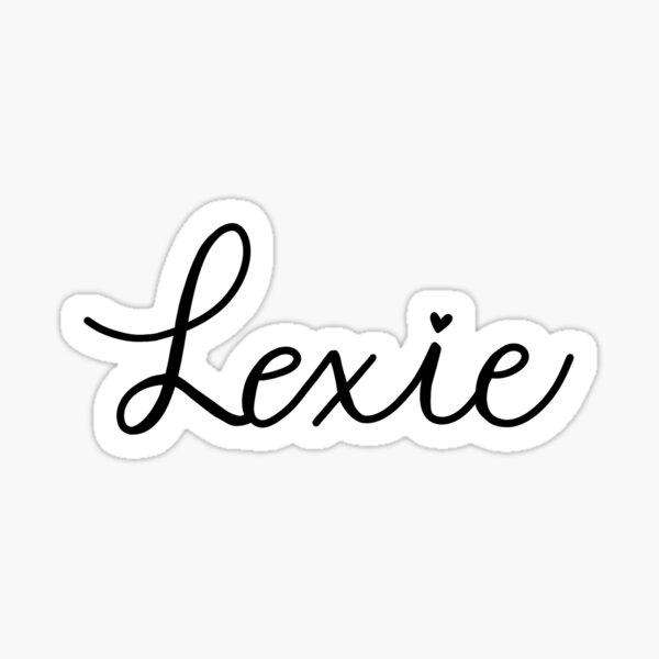 calligraphy-lexie-name-sticker-sticker-for-sale-by-natalieeastes