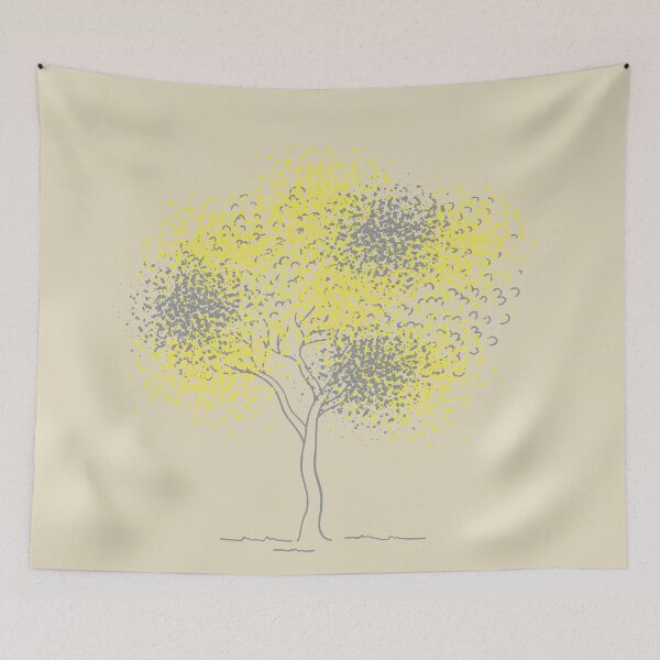 Item preview, Tree Bloom Spring Illuminating and Ultimate Gray Modern Art 2022/23 designed and sold by dreamofdenim.