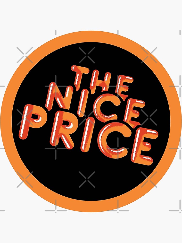 ""THE NICE PRICE" LP Sticker" Sticker for Sale by cousinbessie | Redbubble