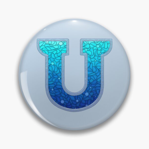 Item preview, Water Element Stained Glass Initial - U designed and sold by Esther Lowe.