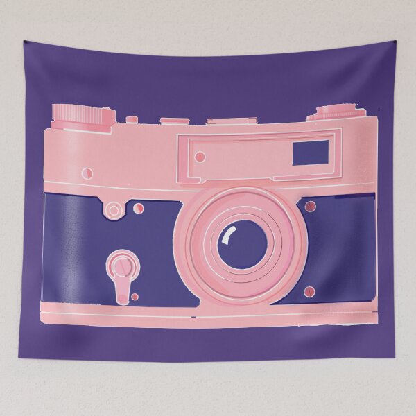 Item preview, Blue And Pink Camera designed and sold by Cute Bunny.