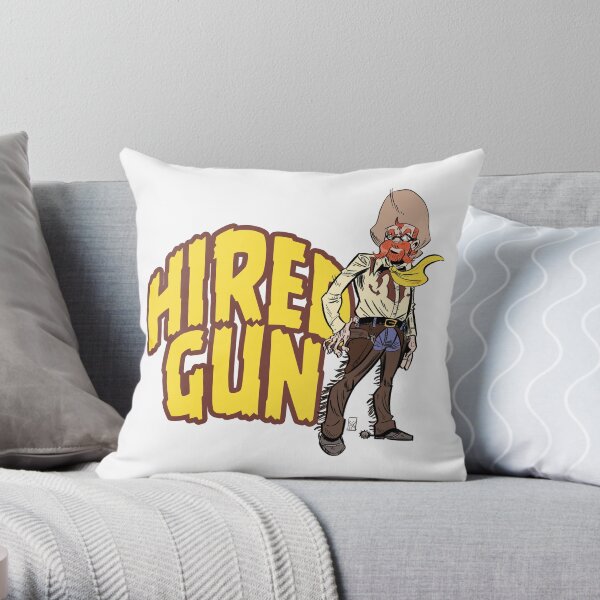 Hired Gun Throw Pillow