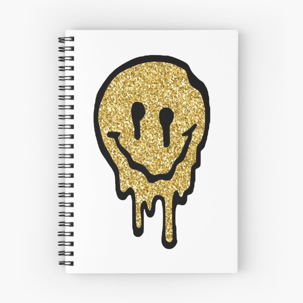 Item preview, Gold Glitter Drippy Smiley Face designed and sold by samantha brachman.