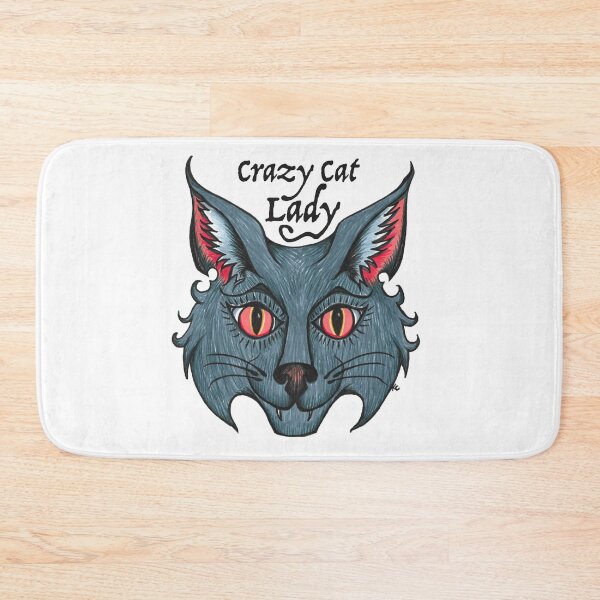 Item preview, Retro Cat Face - Crazy Cat Lady designed and sold by The White Bat.