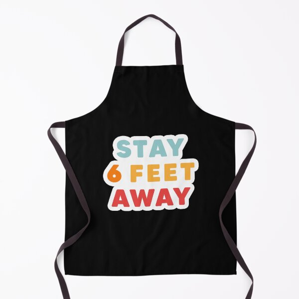 Item preview, STAY 6 FEET AWAY //  Social Distance Popular Funny Quote 2020 (Colorful Version 2) Teal Blue Yellow Orange Red designed and sold by AEJdesign.