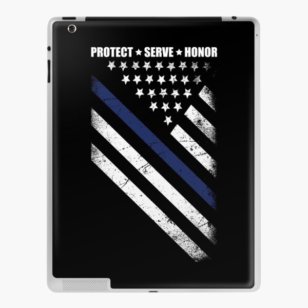 The thin blue line iPad Skin