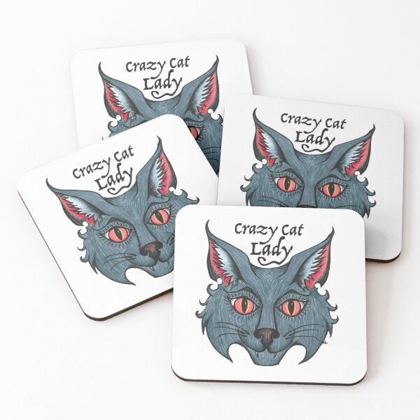 Item preview, Retro Cat Face - Crazy Cat Lady designed and sold by The White Bat.
