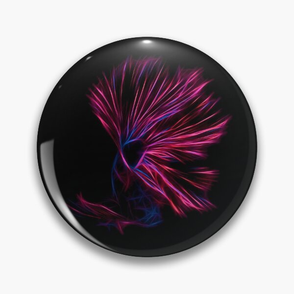 Item preview, Blue Red Halfmoon Betta Fish Fractal Art designed and sold by Estetis.
