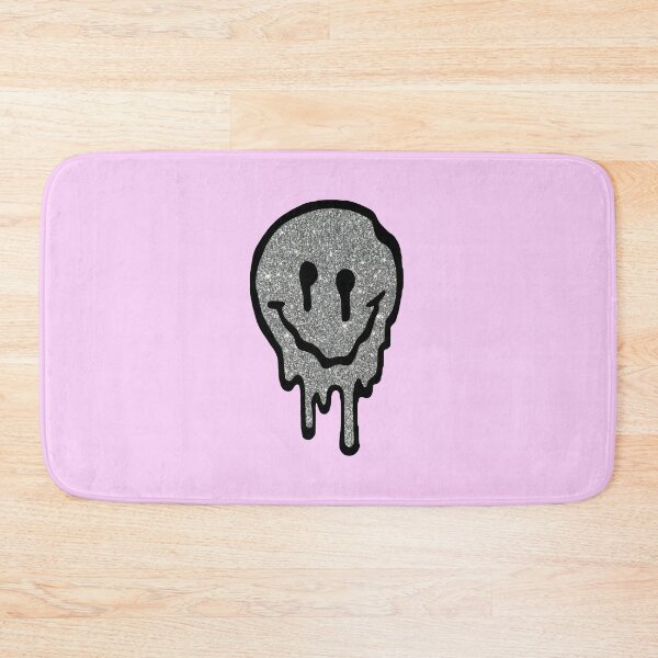 Item preview, Silver Glitter Drippy Smiley Face designed and sold by samantha brachman.