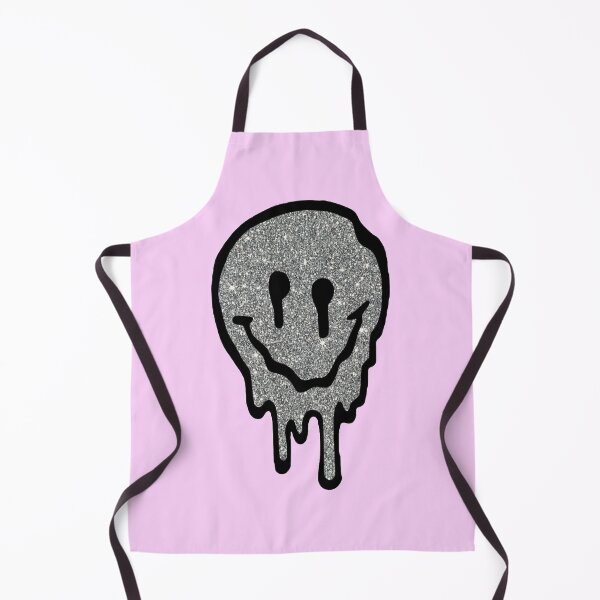 Item preview, Silver Glitter Drippy Smiley Face designed and sold by samantha brachman.