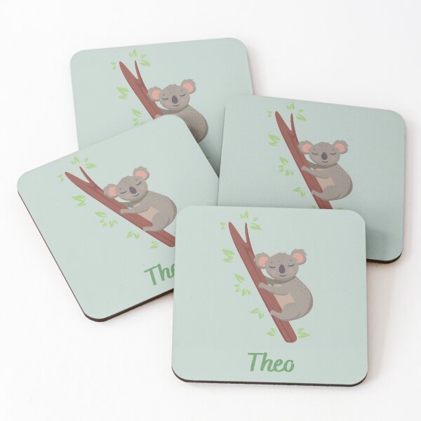 Item preview, Theo Personalised Boys Name Koala Print designed and sold by melbournegirl.