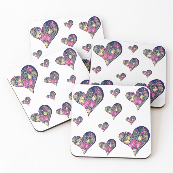 Item preview, Russian Traditional Floral Design Heart Pattern designed and sold by EdenLiving.