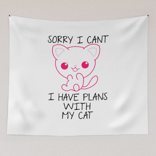 Item preview, Sorry I Cant, I have Plans with my Cat, Funny Cat Lover   designed and sold by BitcoinBros.