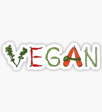 Vegan vegetables drawing color Sticker