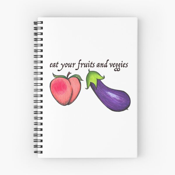 Item preview, Emojis de melocotón y berenjena: come frutas y verduras designed and sold by The White Bat.