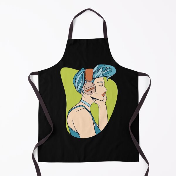 Item preview, Cartoon Illustration Of Woman Wearing Headphones designed and sold by TeesByMark.