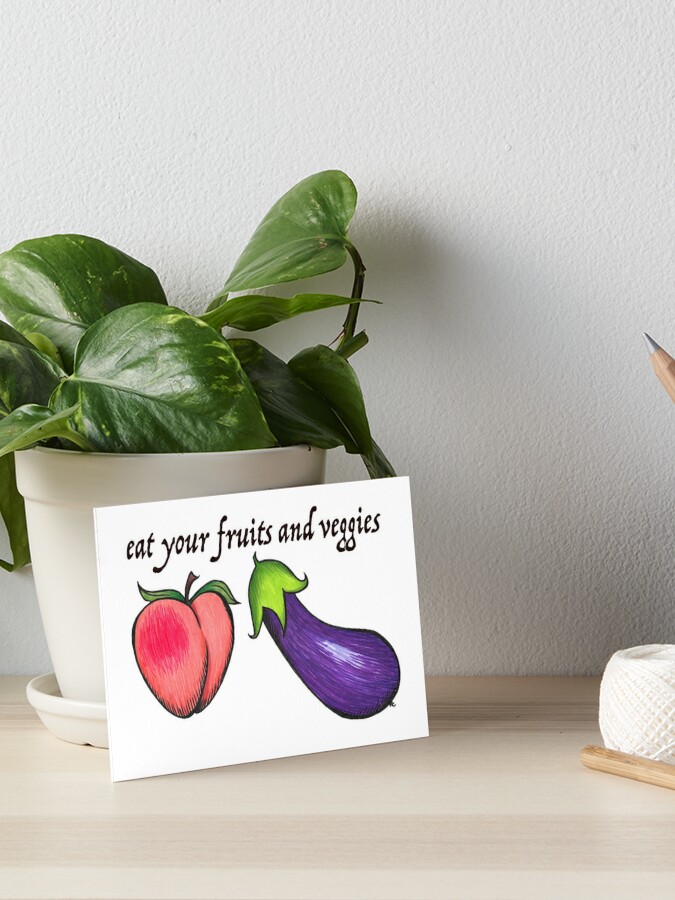 You're the Eggplant to my Peach Greeting Cards | LookHUMAN