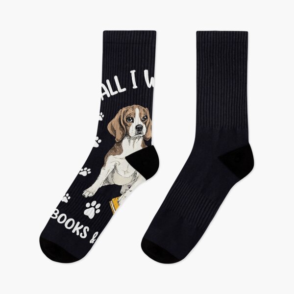 Item preview, "All I Need Are Books and Beagles." I love to read. I love my dog, Beagle Boy. Perfect together. designed and sold by JoelsCorner.