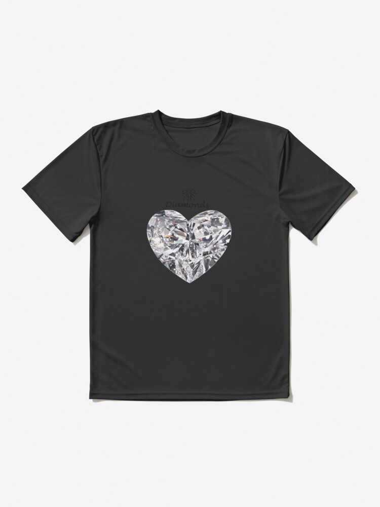 Alternate view of Heart diamond on a white background Active T-Shirt