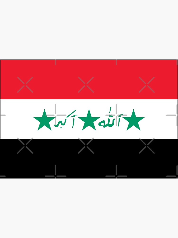 Digni® Drapeau De Table Irak Sans écrit 1963-1991, Mini Drapeau - 10 X