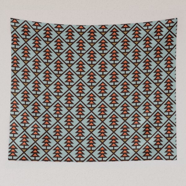 Item preview, Three Tier Orange Pine Tree Pattern  designed and sold by bunnyboiler.