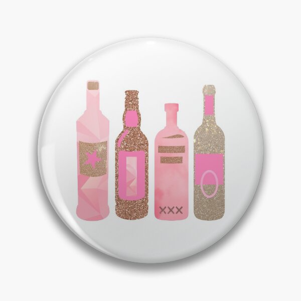 Item preview, pink and gold alc bottles designed and sold by Julia Santos.