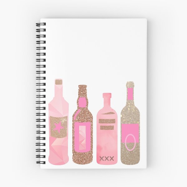 Item preview, pink and gold alc bottles designed and sold by Julia Santos.