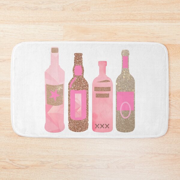 Item preview, pink and gold alc bottles designed and sold by Julia Santos.