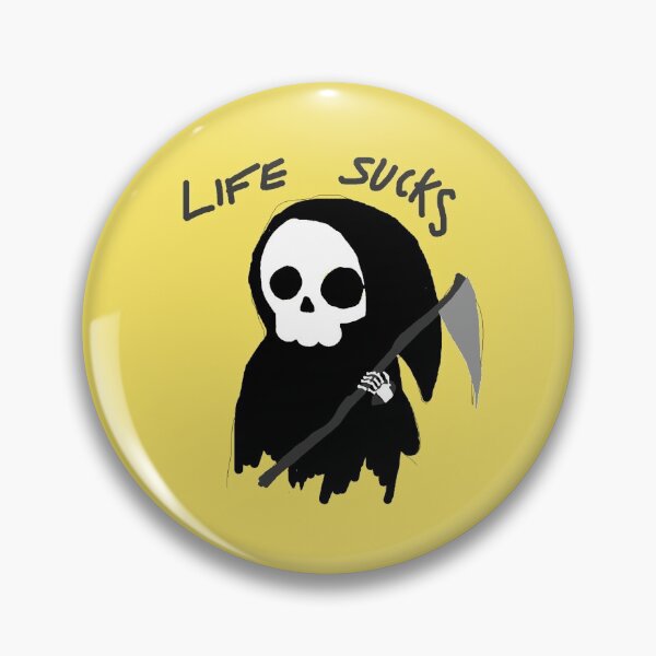 Item preview, Life Sucks (yellow) designed and sold by MidnightSparrow.