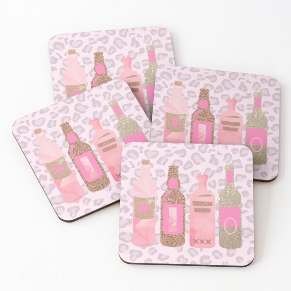 Item preview, pink alc bottles cheetah print designed and sold by Julia Santos.