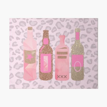 Artikel-Vorschau von rosa Alkoholflaschen mit Gepardenmuster, designt und verkauft von Julia Santos.