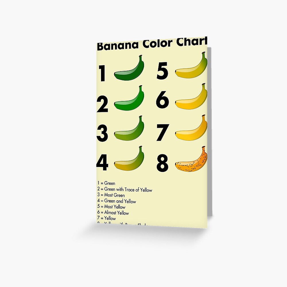 "Banana color chart" Greeting Card by EnjoyRiot | Redbubble