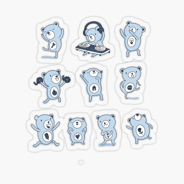 Dancing Bears Mini Sticker (Free Gift)