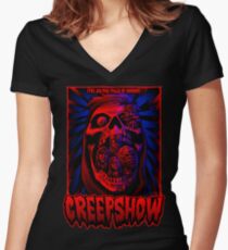 Five Jolting Tales of Horror! Women's Fitted V-Neck T-Shirt
