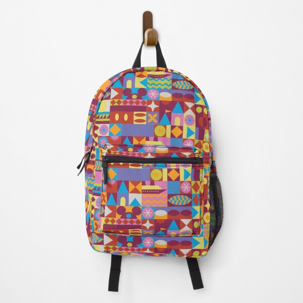 Vista previa del artículo con la obra «Bloques de colores retro», diseñado y vendido por Heyday Threads.