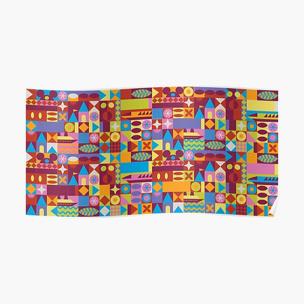 Retro Color Blocks Poster