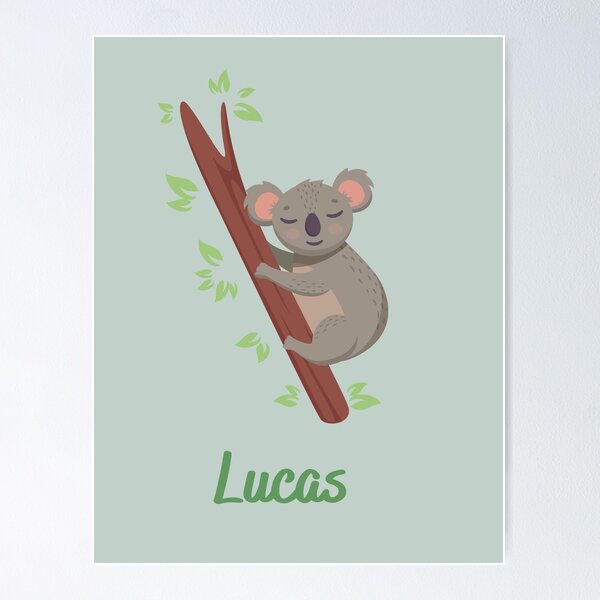 Item preview, Lucas Boys Name Koala Print designed and sold by melbournegirl.