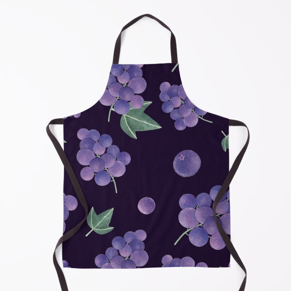 Item preview, Patrón de uva acuarela en azul marino designed and sold by Arinom.