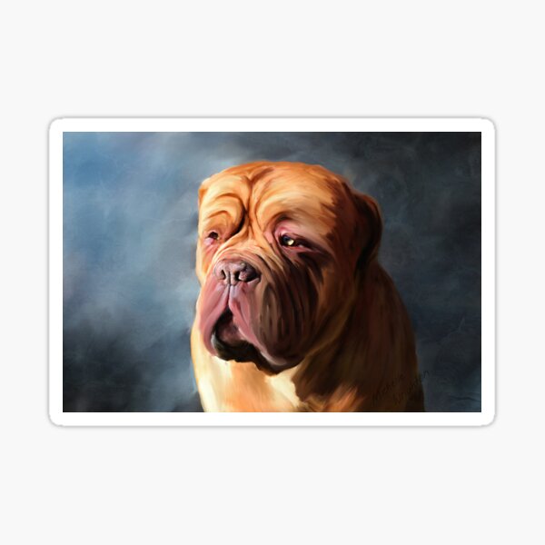 Item preview, Stormy Dogue de Bordeaux Dog Painting designed and sold by Michelle Wrighton.
