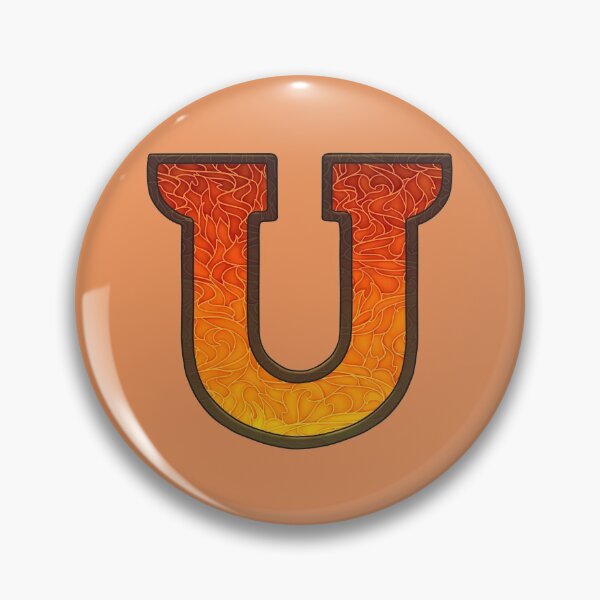 Item preview, Fire Element Stained Glass Initial - U designed and sold by Esther Lowe.