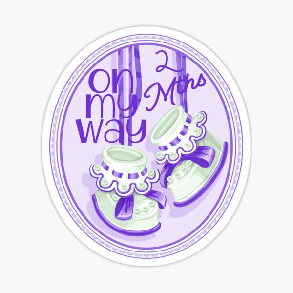 Item preview, “On My Way - 2 Mths” Purple (Incl. Maternity & Baby Wear) designed and sold by PawsitiveMum.