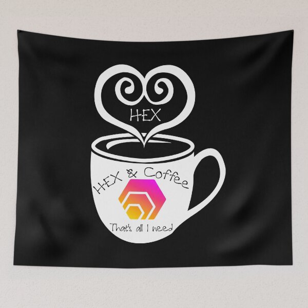 Item preview, HEX and Coffee That's All I Need  designed and sold by Bitcoin-Fashion.