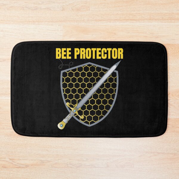 Item preview, Bee Protector - shield and sword design with honeycomb structure designed and sold by DrawingBoard.