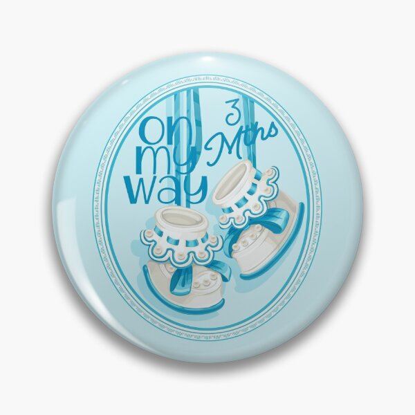 Artikelvorschau, "On My Way 3 Mths" Blau (inkl. Umstands- und Babykleidung) entworfen und verkauft von PawsitiveMum.