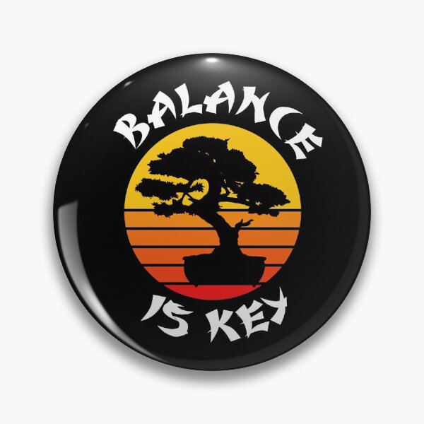 Item preview, Retro Vintage Bonsai Tree - Balance Is Key - Karate Kid Quote Mr. Miyagi designed and sold by SimplyBySong.